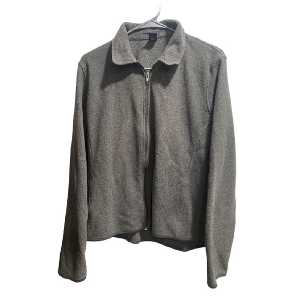 Gap Gray Fleece Zip Up, size XL
